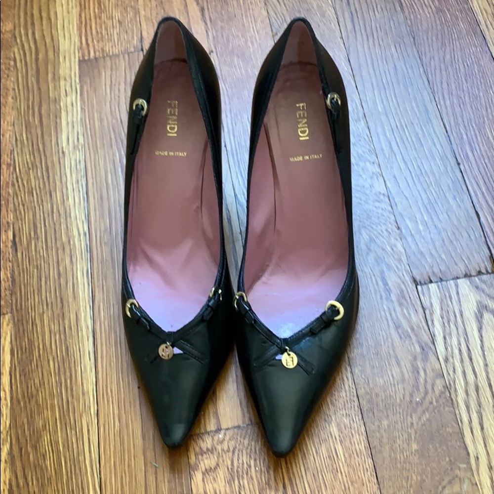 100% authentic Fendi logo heels